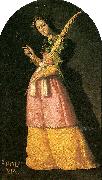 Francisco de Zurbaran st, apolonia oil on canvas